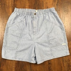 Vintage Cherokee Blue White Woven Fiber Shorts